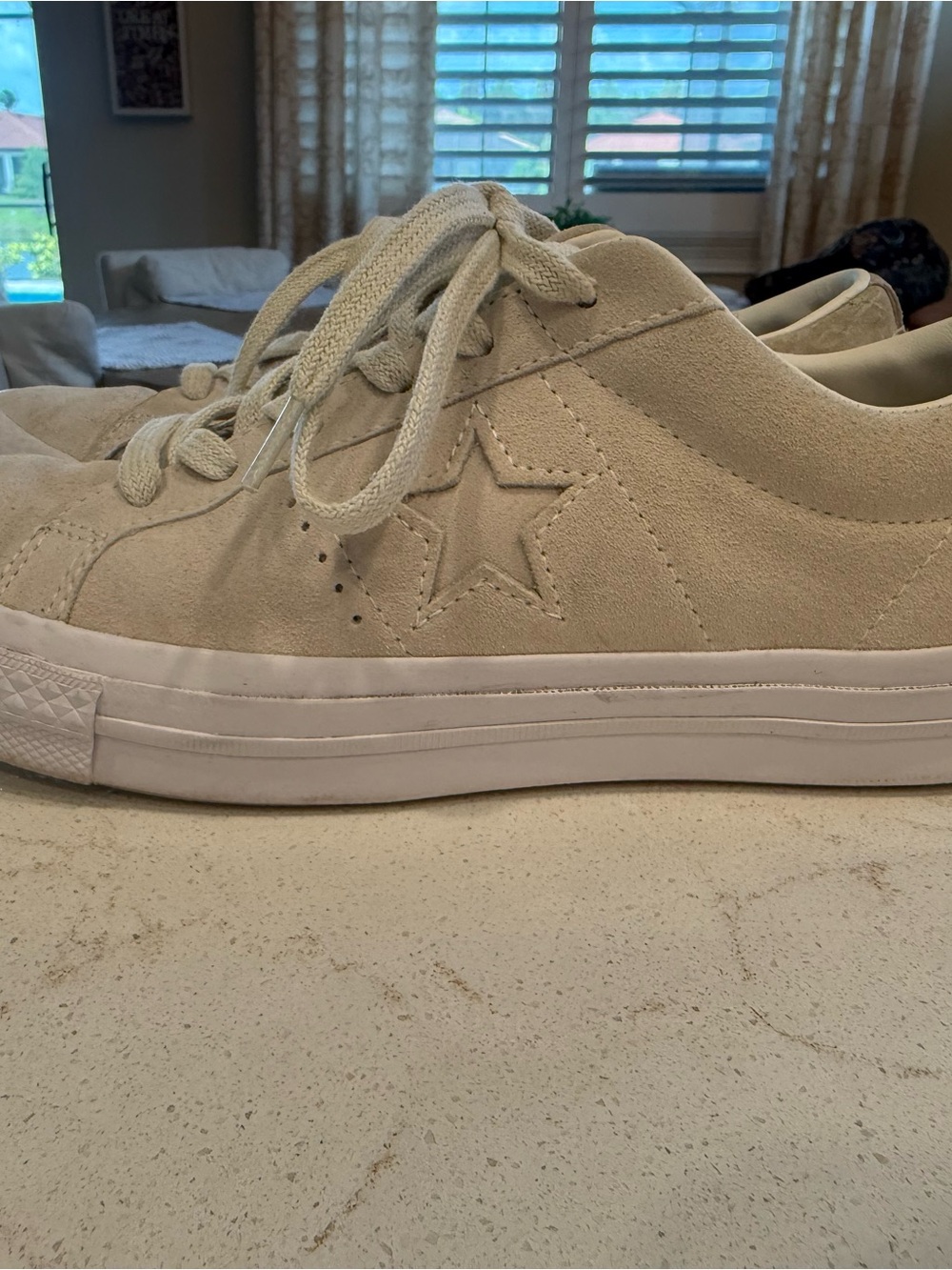 Tan Converse Suede Star Low Top Sneakers